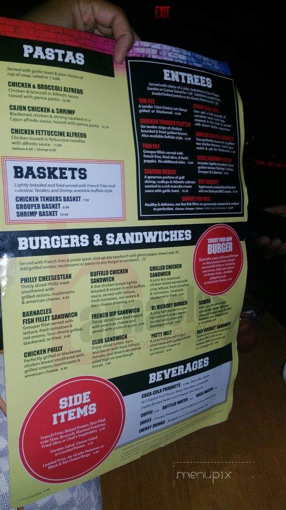 Barnacles Sports Bar & Grill - Sandy Springs, GA menu_pic