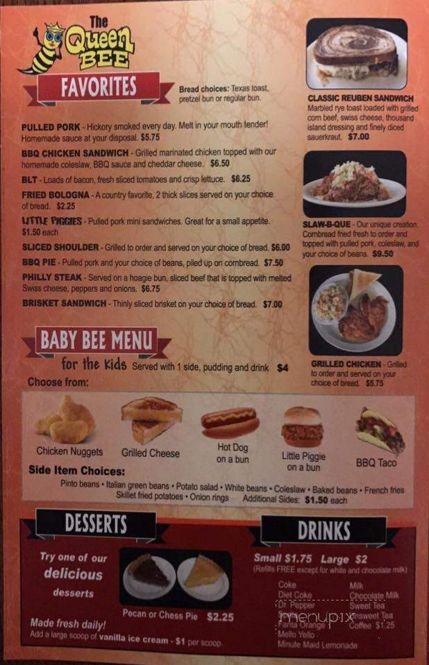 Bucky Bees BBQ - Munfordville, KY menu_pic
