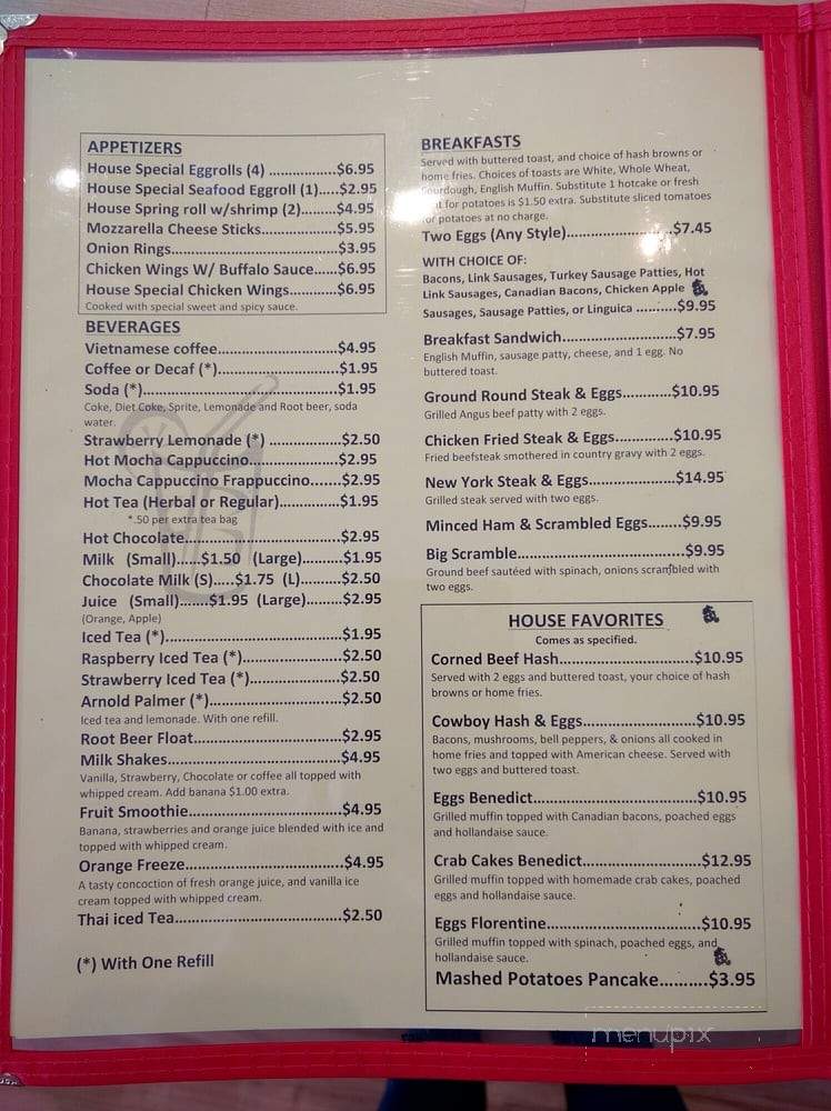 Wend's Cafe - Castro Valley, CA menu_pic