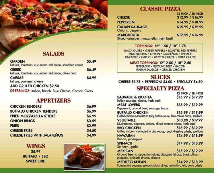 Pizzeria 339 - Hampton Beach, NH menu_pic