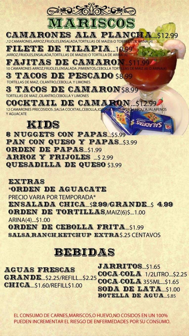 Taqueria Don Claudio - Lithia Springs, GA menu_pic