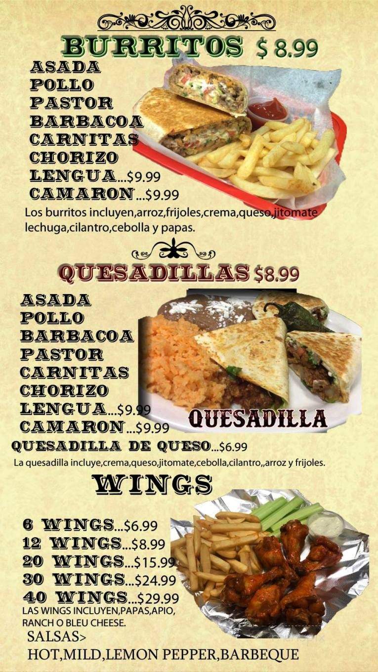 Taqueria Don Claudio - Lithia Springs, GA menu_pic