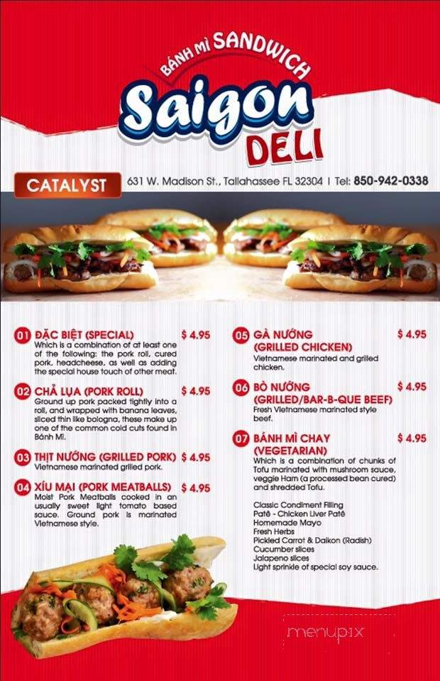 Saigon Deli - Tallahassee, FL menu_pic