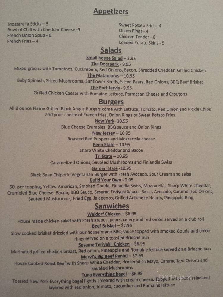 Maple River Restaurant - Port Jervis, NY menu_pic