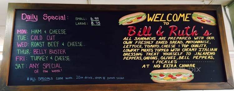 Bill & Ruth's - Owasso, OK menu_pic