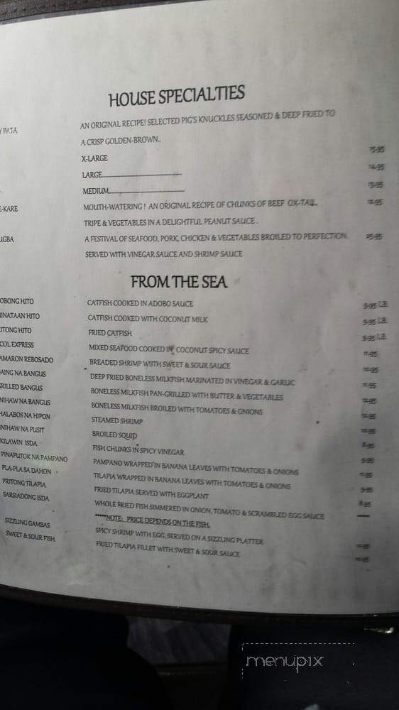 Fiesta Sa Barrio - Glendale, CA menu_pic