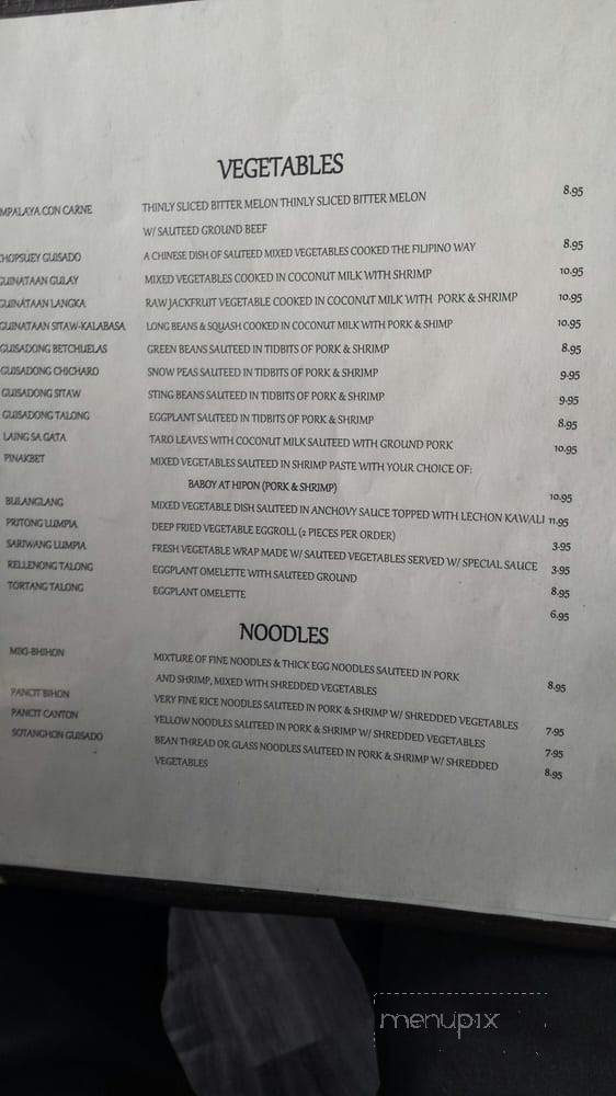 Fiesta Sa Barrio - Glendale, CA menu_pic