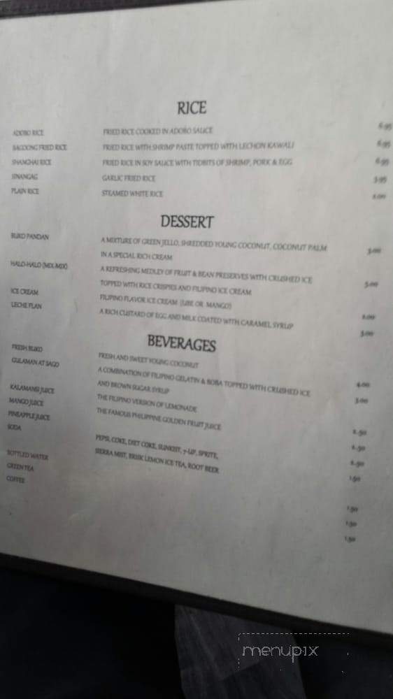 Fiesta Sa Barrio - Glendale, CA menu_pic