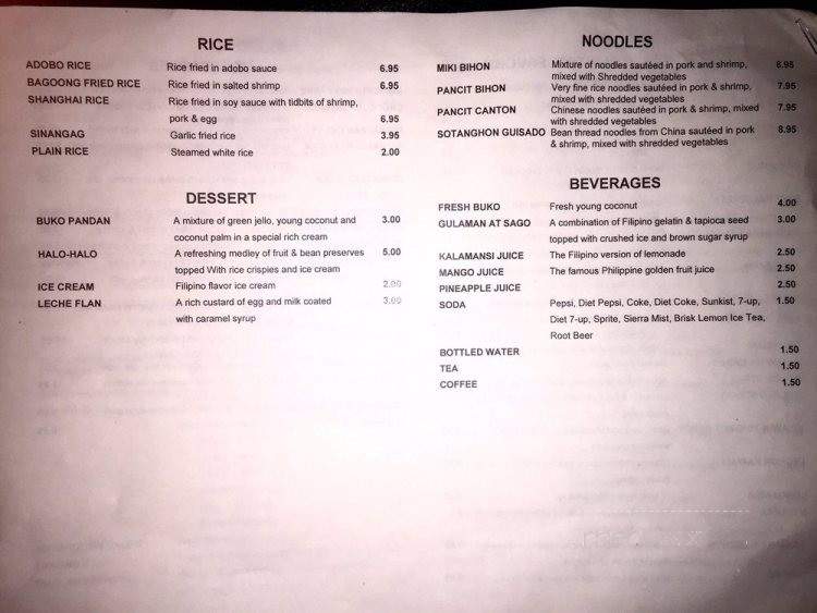 Fiesta Sa Barrio - Glendale, CA menu_pic