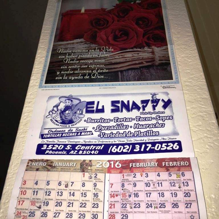 El Snappy Mexican Food - Phoenix, AZ menu_pic
