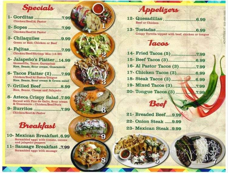 El Jalapeno - Hamilton Township, NJ menu_pic