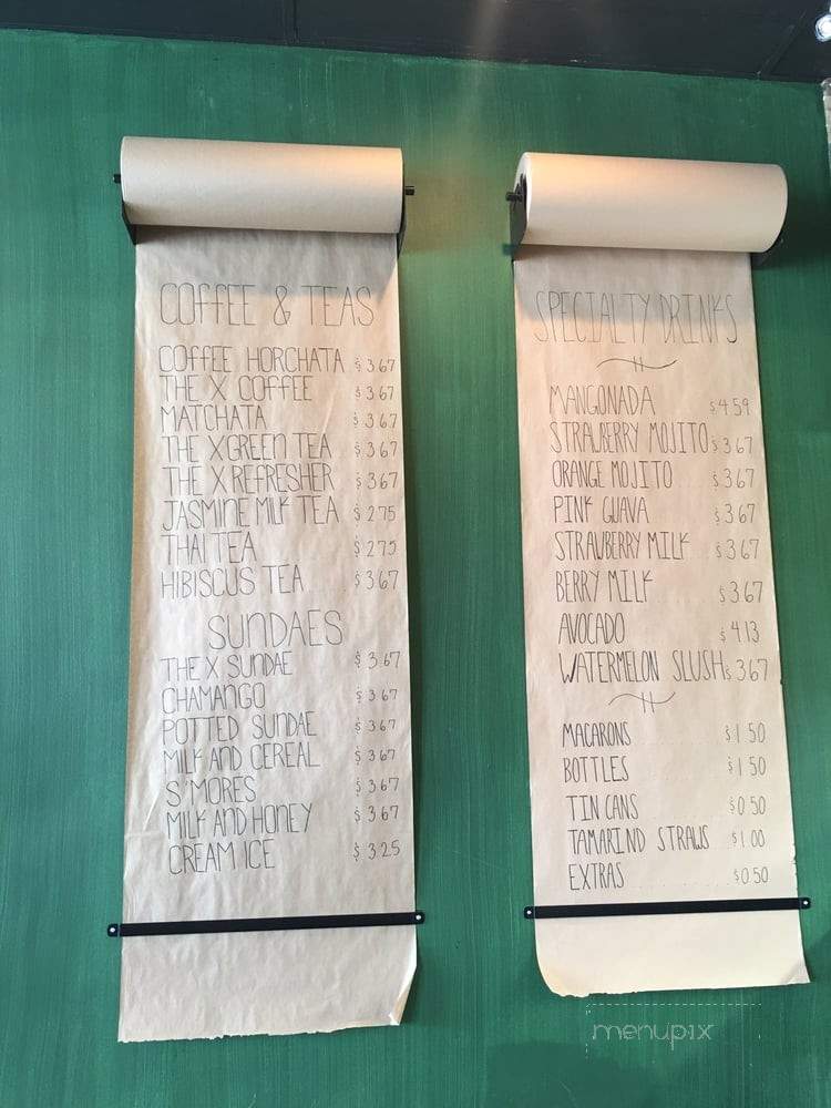 Zero X - Pomona, CA menu_pic