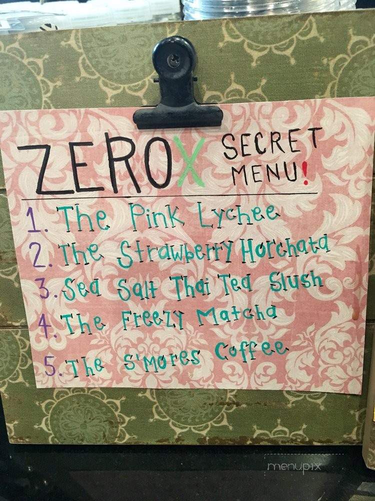 Zero X - Pomona, CA menu_pic