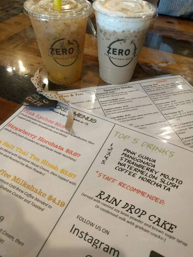 Zero X - Pomona, CA menu_pic