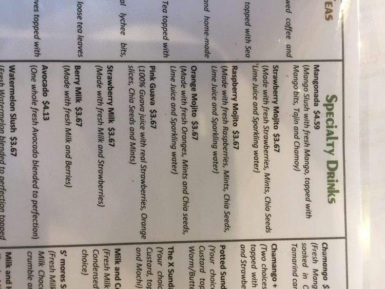Zero X - Pomona, CA menu_pic