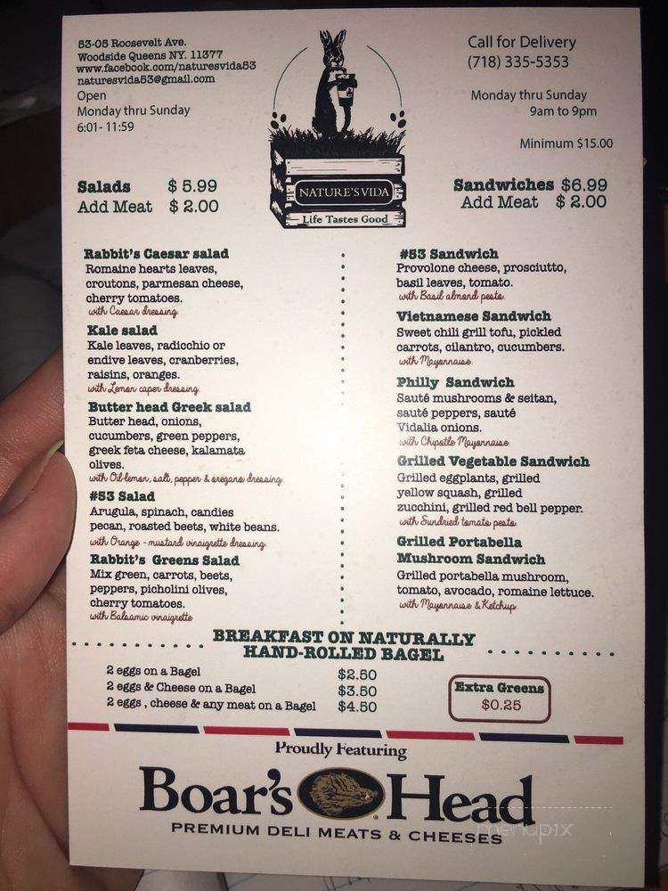 Nature's Vida - Queens, NY menu_pic