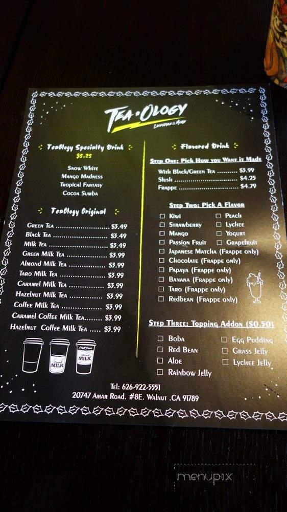 TeaOlogy - Walnut, CA menu_pic