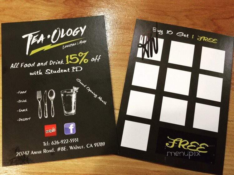TeaOlogy - Walnut, CA menu_pic