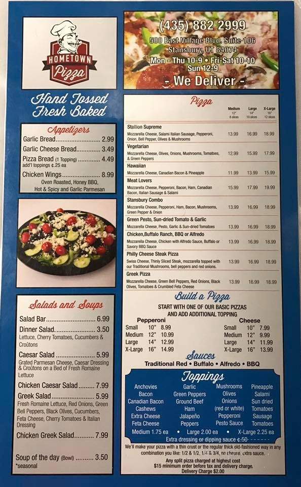 HomeTown Pizza - Wells, ME menu_pic