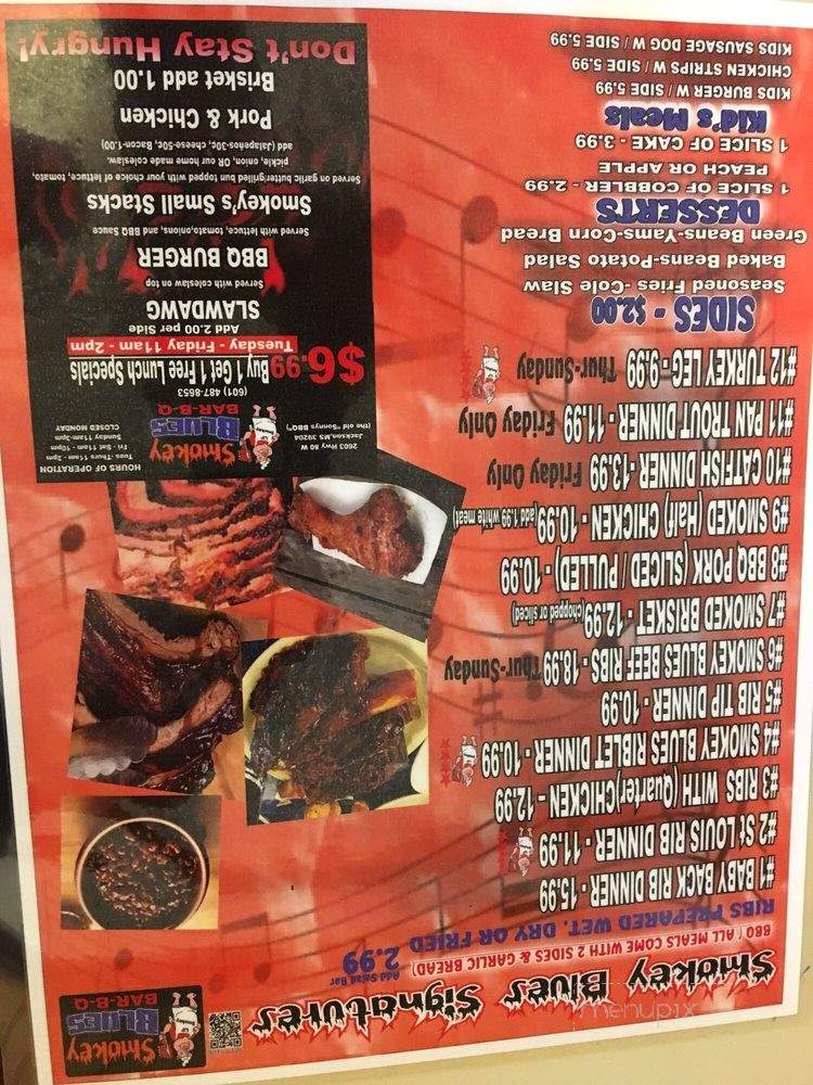 Smokeys Blues Bar-B-Q - Jackson, MS menu_pic