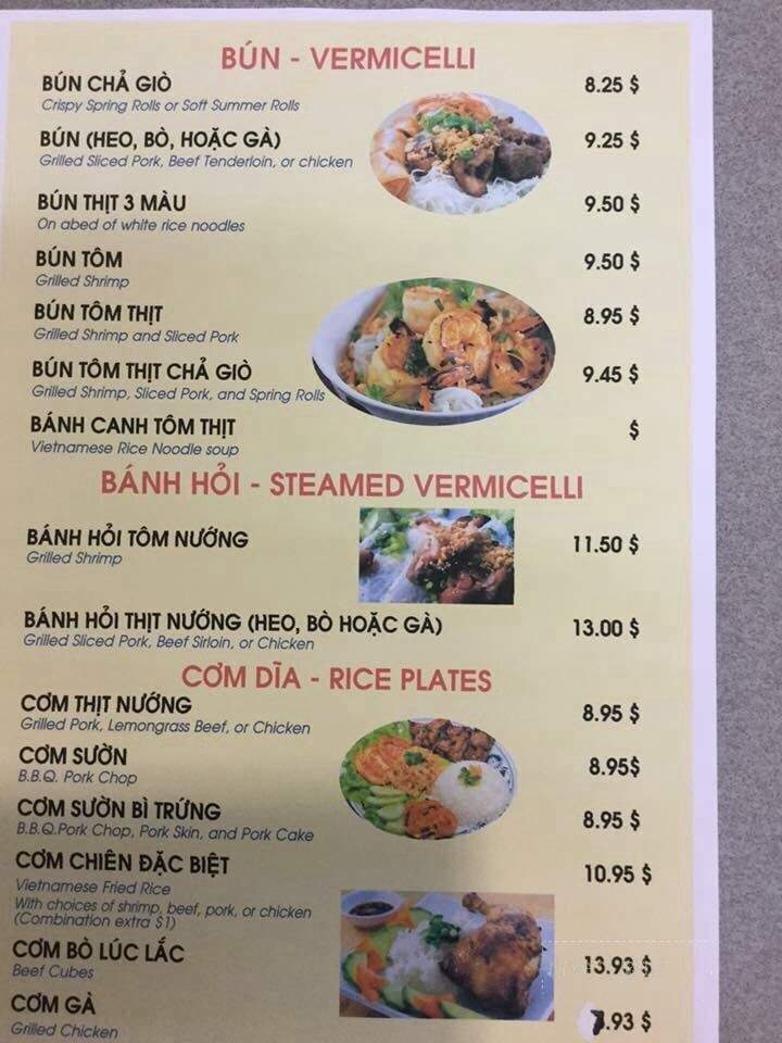 Traditional Saigon Restaurant - Springfield, MA menu_pic