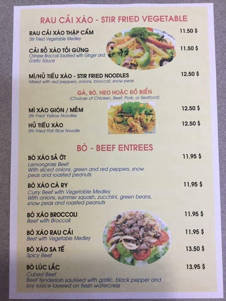 Traditional Saigon Restaurant - Springfield, MA menu_pic