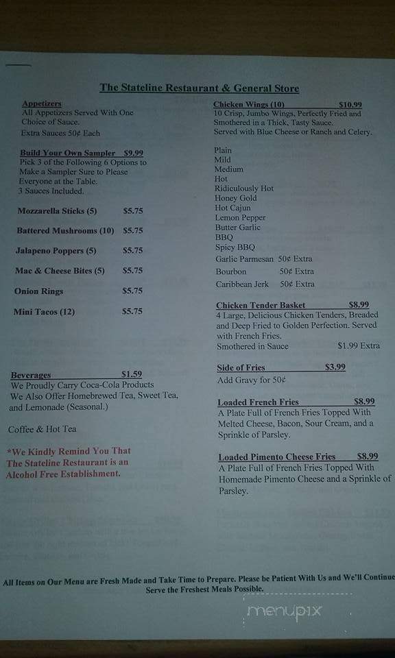The Michaels Cabin Restaurant - Limestone, NY menu_pic