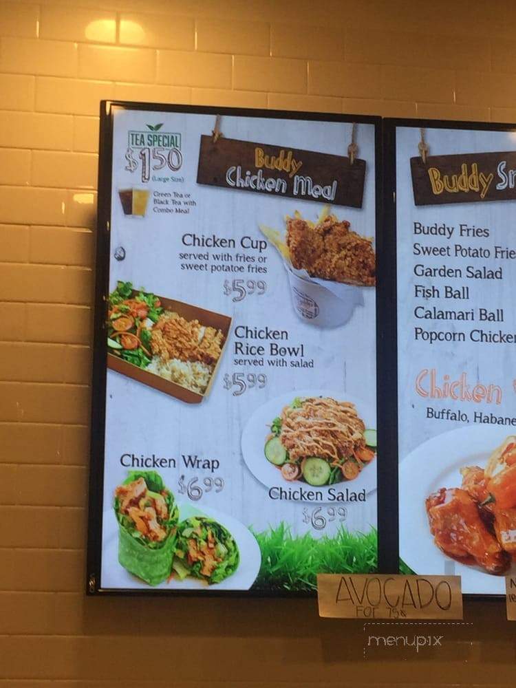 Buddy Chicken - Arcadia, CA menu_pic