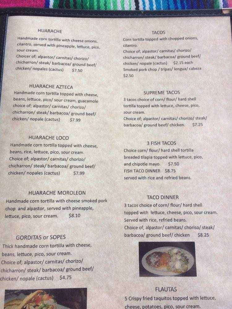 Taqueria Moroleon - Springfield, IL menu_pic