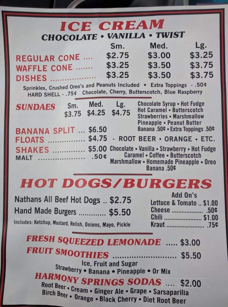 Creamy Delights New York Style Ice Cream - Hadley, MA menu_pic