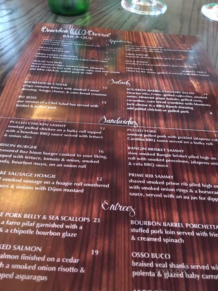 Bourbon Barrel BBQ - Potsdam, NY menu_pic