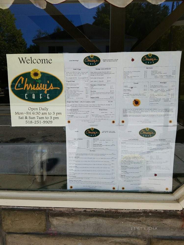 Chrissy's Cafe - North Creek, NY menu_pic