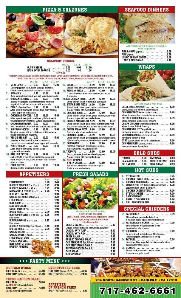 Carlisle Pizza and Fried Chicken - Carlisle, PA menu_pic
