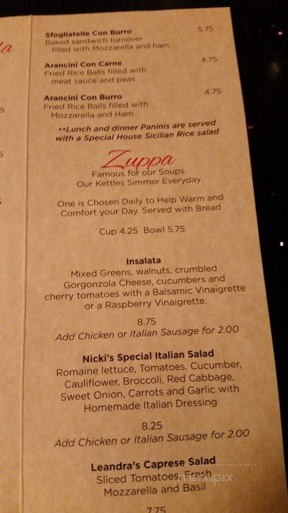 Cucina Di Rosa - Rockford, IL menu_pic