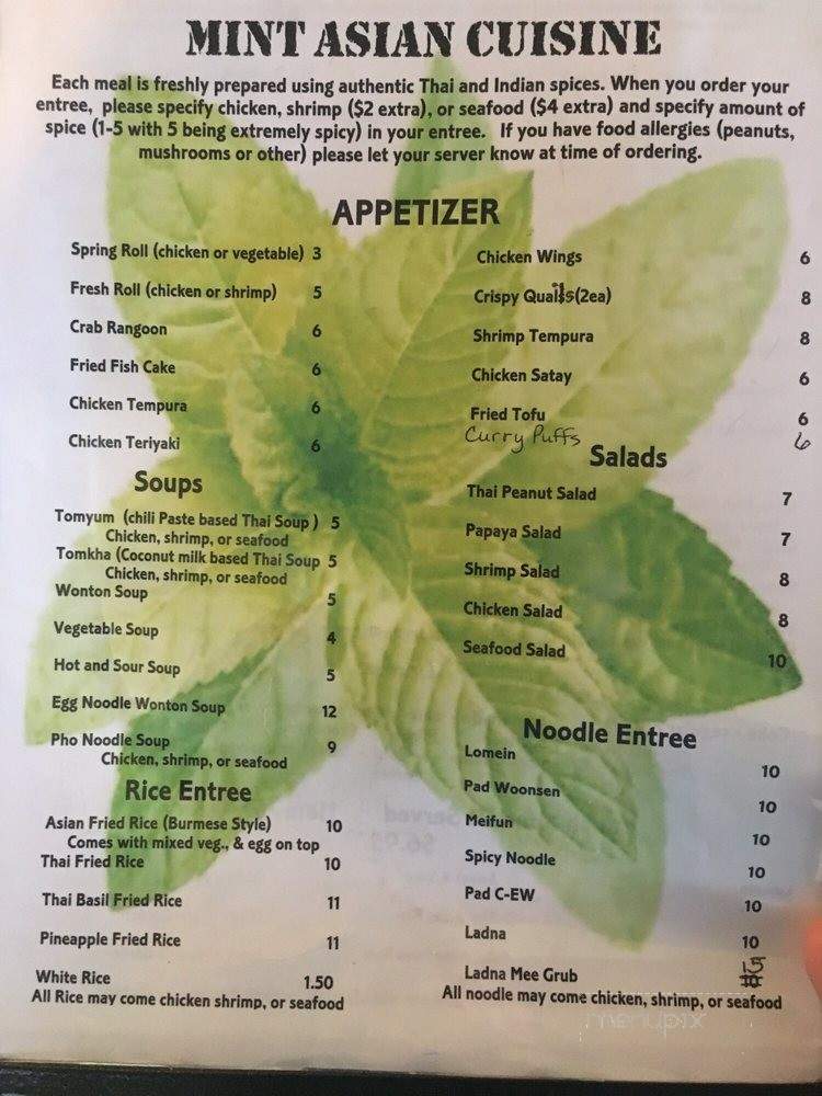 Mint Asian Cuisine - Punta Gorda, FL menu_pic