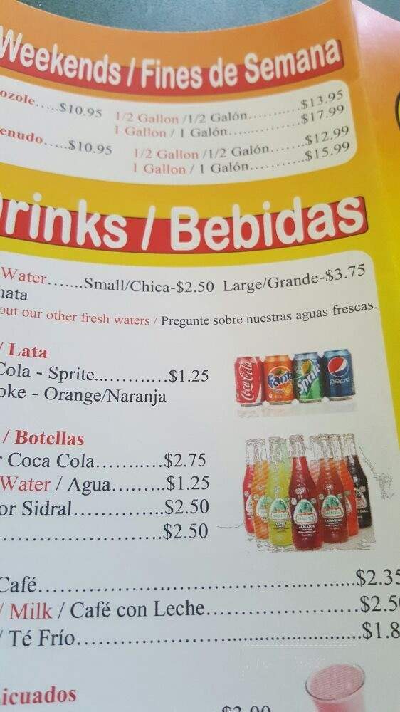 Taqueria Brito's - Chicago, IL menu_pic