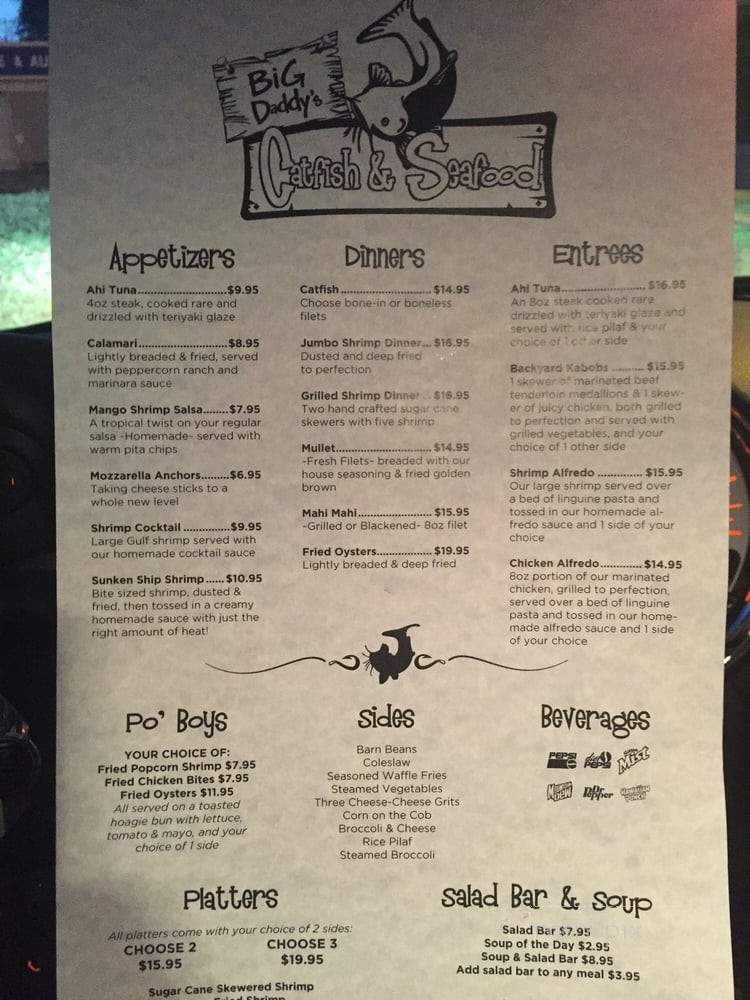 Big Daddy's Catfish & Seafood - Lake Park, GA menu_pic