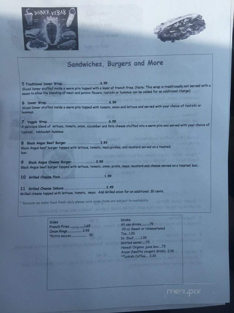 Giresun Cafe - Roan Mountain, TN menu_pic