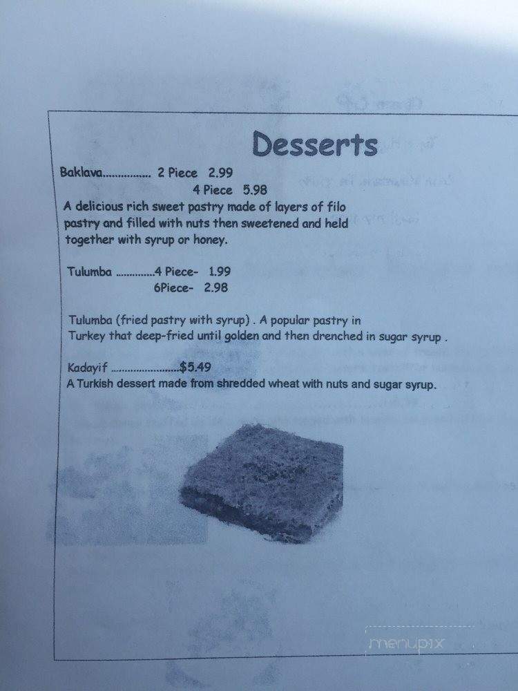 Giresun Cafe - Roan Mountain, TN menu_pic