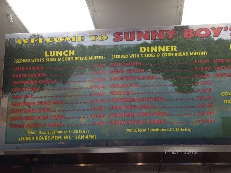 Sunny Boy's Soul Food - Murrieta, CA menu_pic