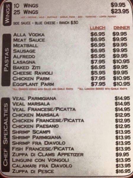 Napoli's Italian Restaurant & Pizza - Clermont, FL menu_pic
