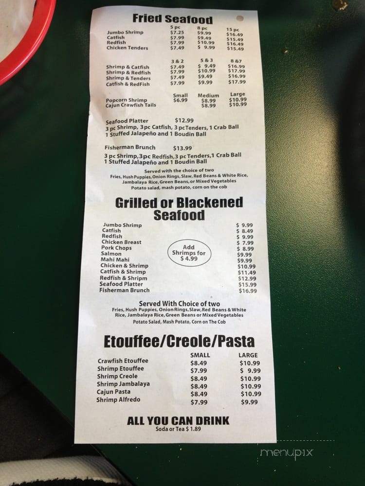 Louisiana Fish House - Houston, TX menu_pic