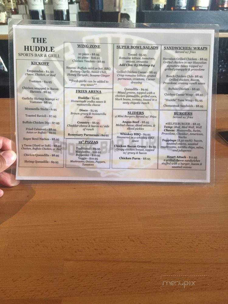 The Huddle Sportsbar & Grill - Nutley, NJ menu_pic