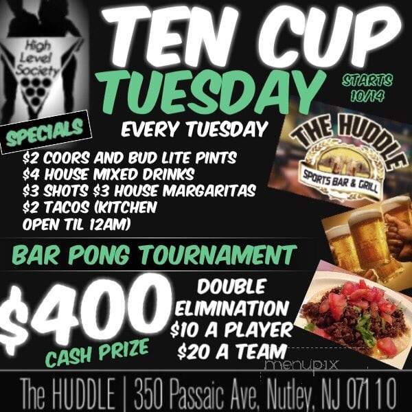 The Huddle Sportsbar & Grill - Nutley, NJ menu_pic