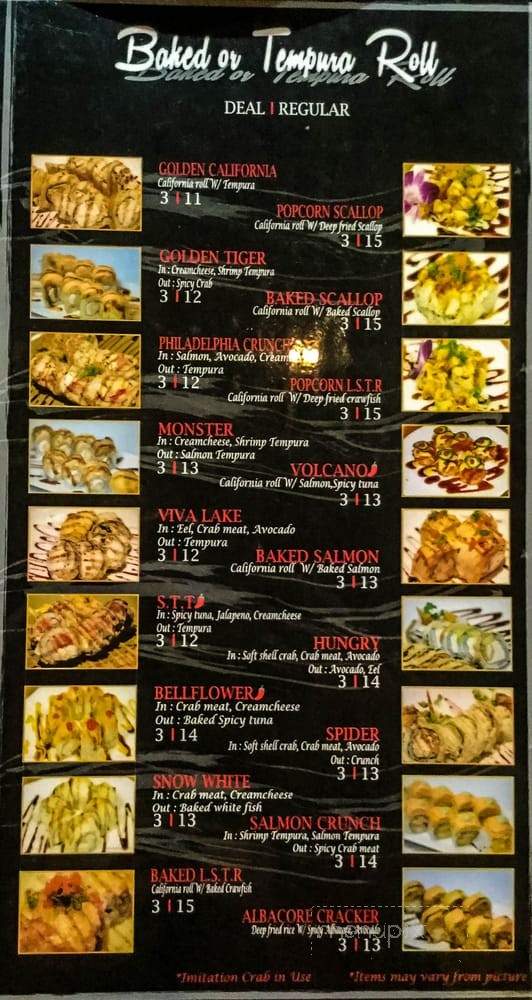 Arigatto Sushi - La Habra, CA menu_pic