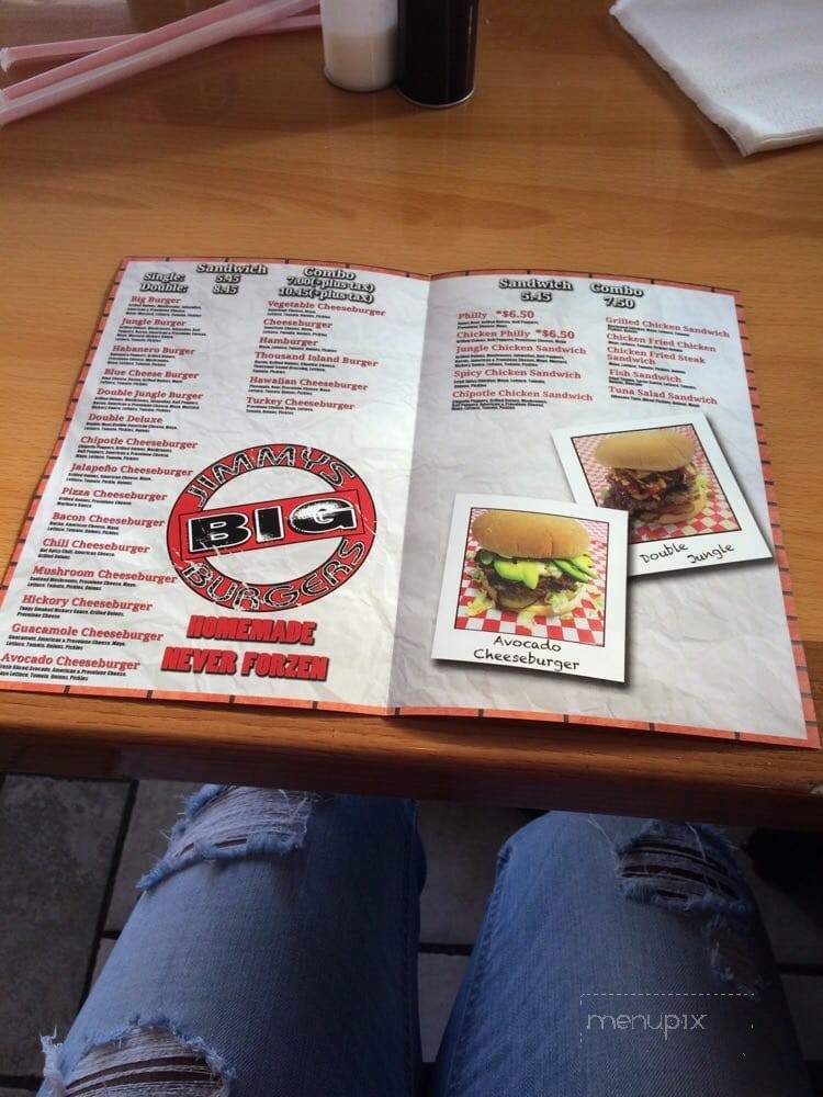 Jimmy's Burgers - Grand Prairie, TX menu_pic