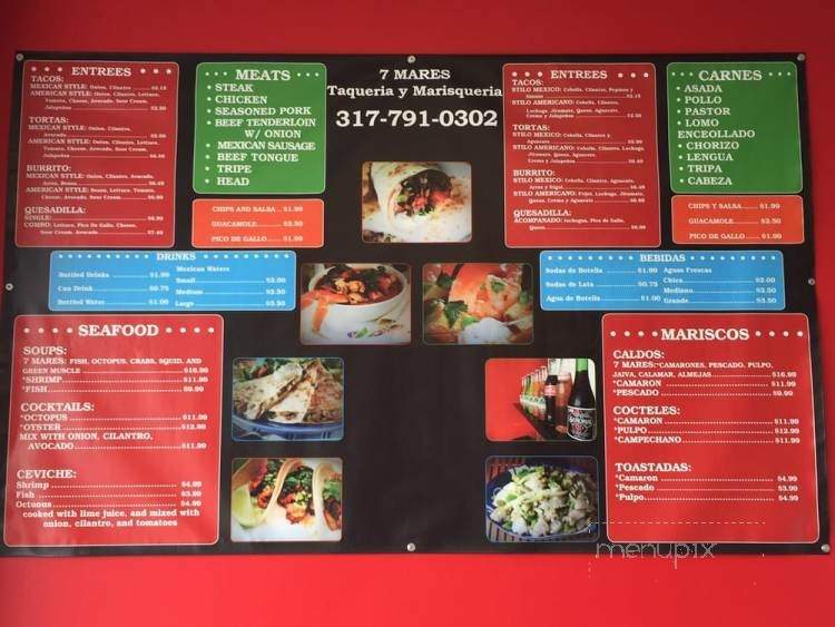 7 Mares Taqueria Y Marisqueria - Indianapolis, IN menu_pic