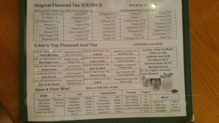 Eden Cafe Yummy House - La Habra, CA menu_pic