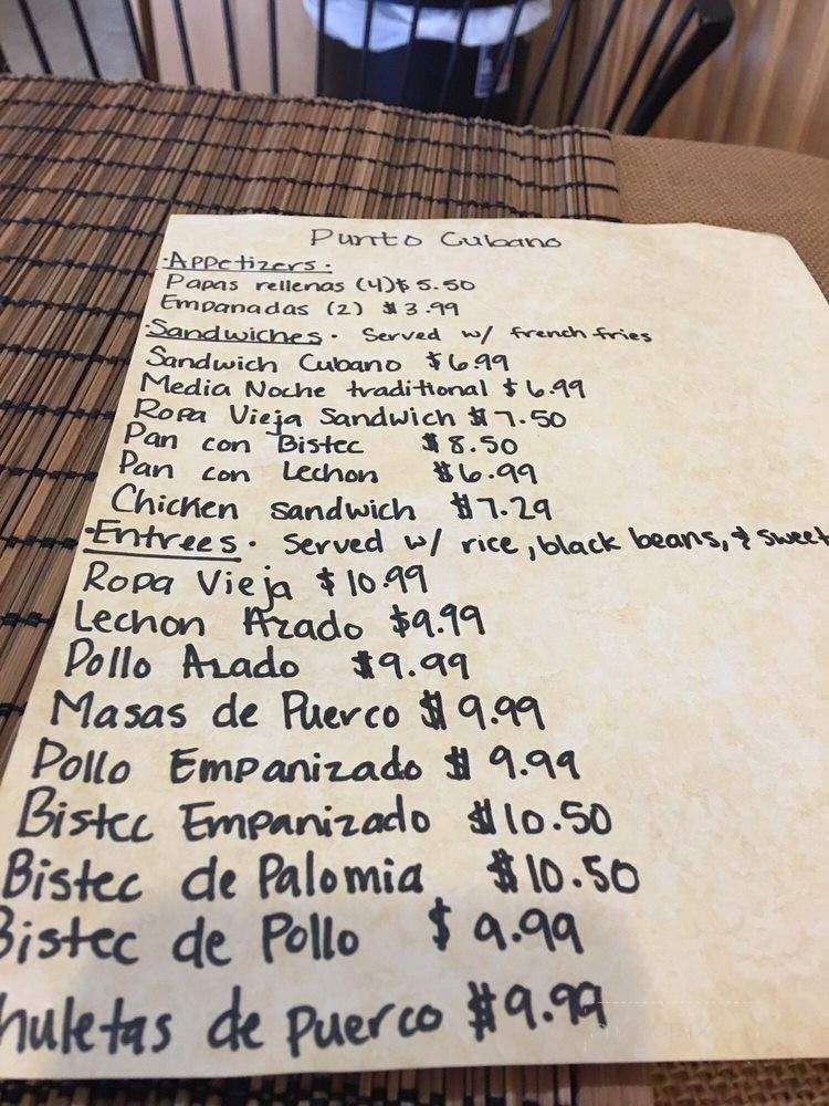 Punto Cubano Restaurant - San Pedro, CA menu_pic