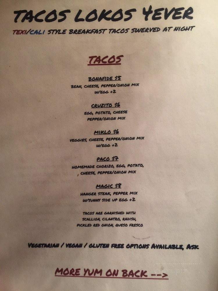 Tacos Lokos 4ever - Brooklyn, NY menu_pic